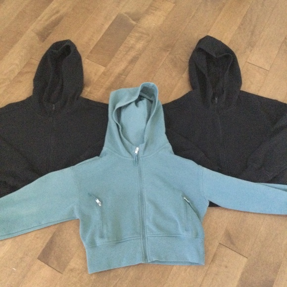 Girls cropped zip up hoodies (3pc) - Picture 1 of 4
